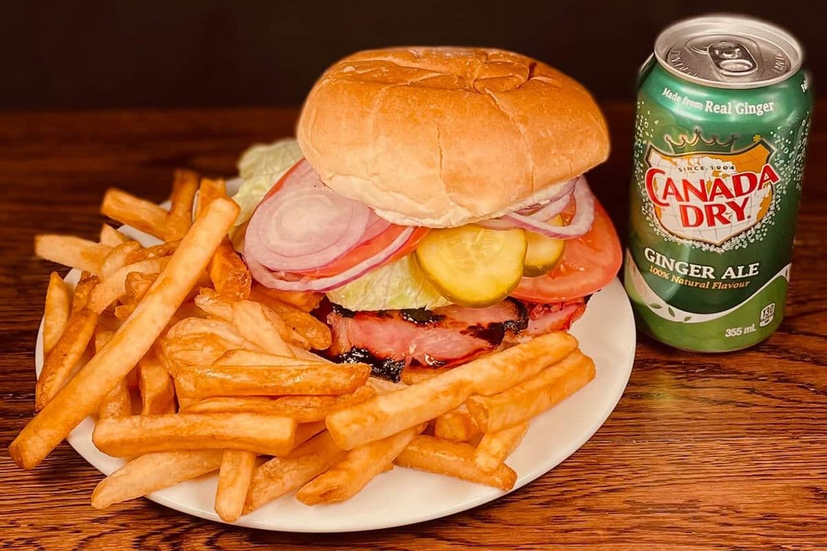 Back Bacon on a Bun