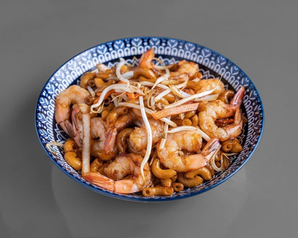 Macaroni aux crevettes / 虾女