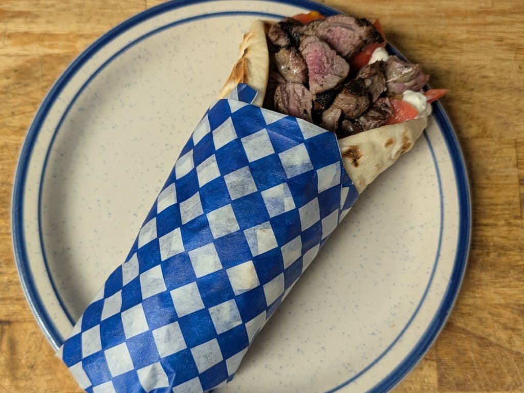 Chopped Grilled Lamb Wrap