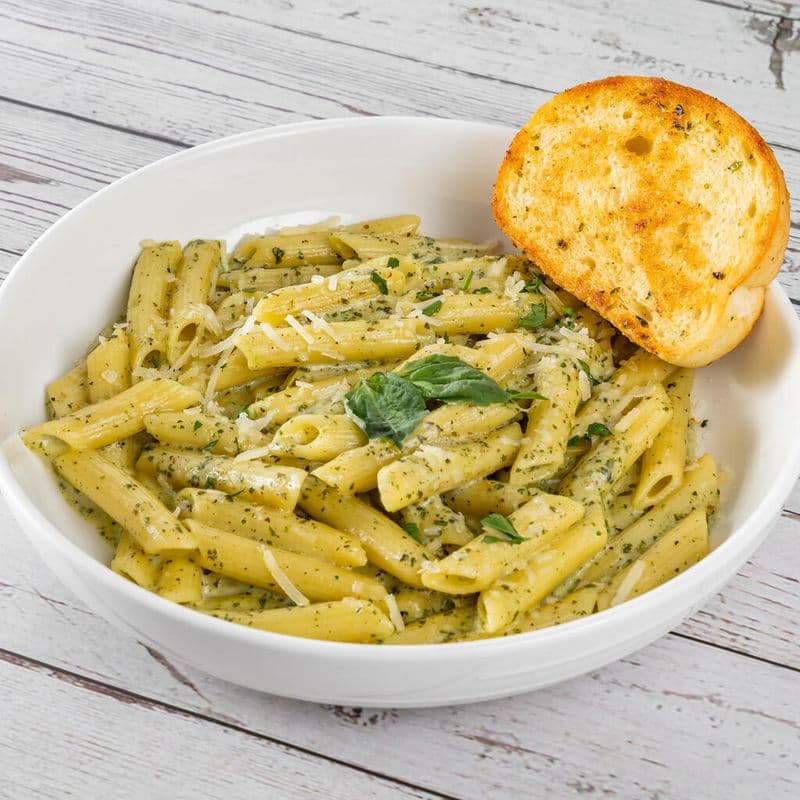 Penne with Pesto Cream Sauce