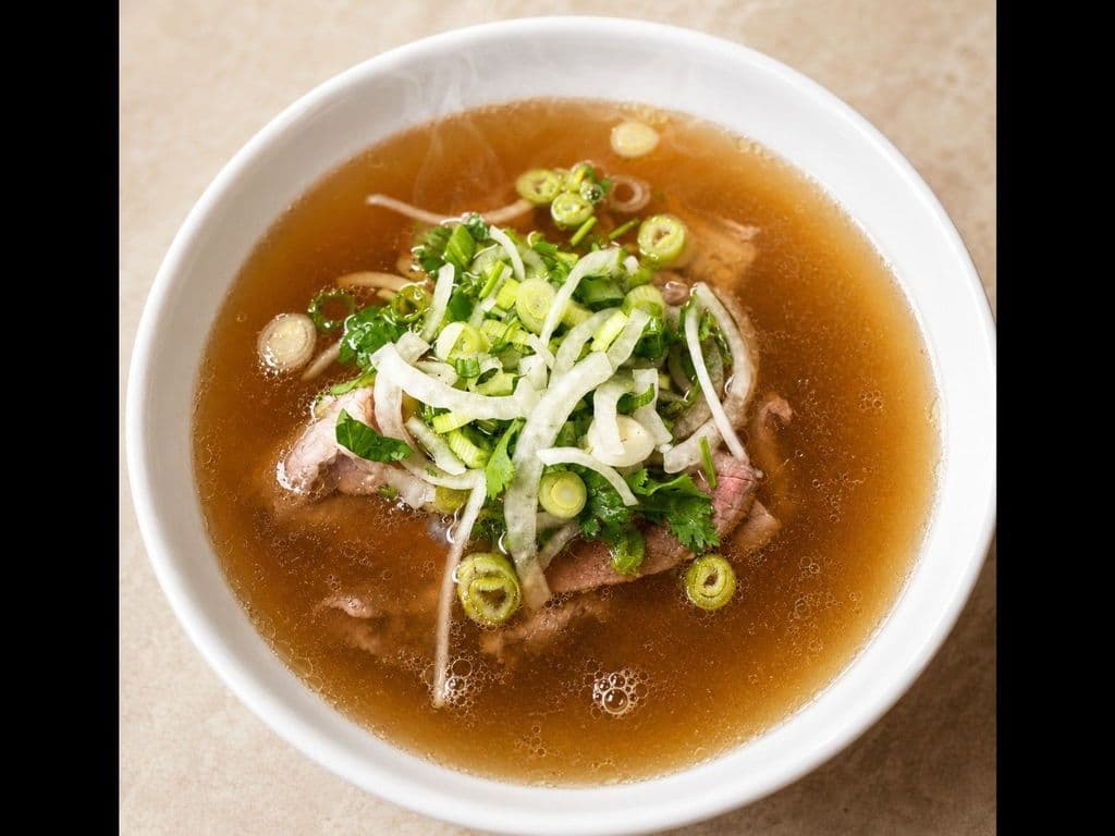 215. Medium Rare Beef, Brisket and Beef Tendon Rice Noodle Soup