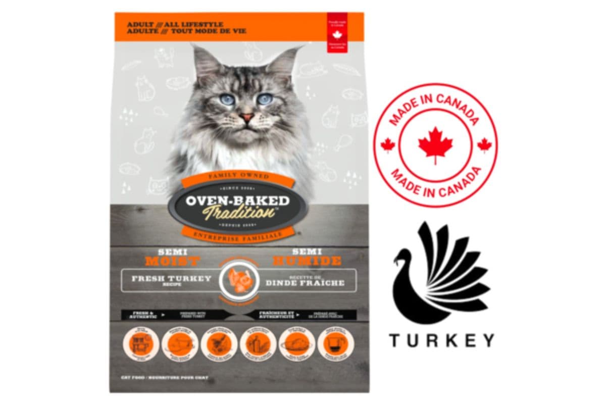 Oven-Baked Tradition - Adult Semi Moist Turkey Dry Cat Food (3 lbs)