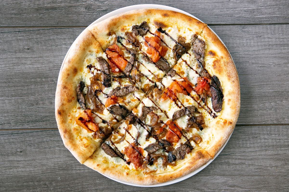 Steak and Cheese Pizza