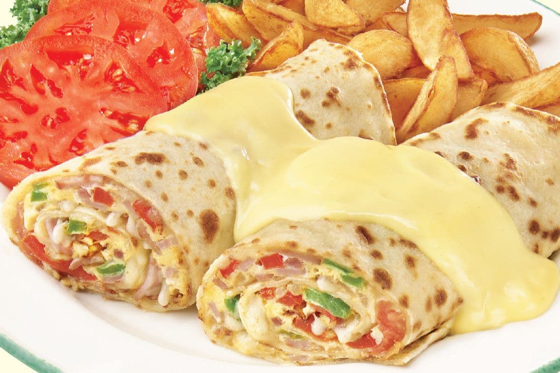 Western-cheddar crêpomelette