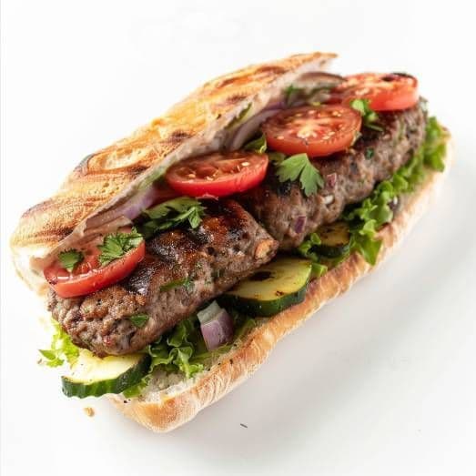 Kafta Kabab Baguette / / Baguette de Kafta Kabab