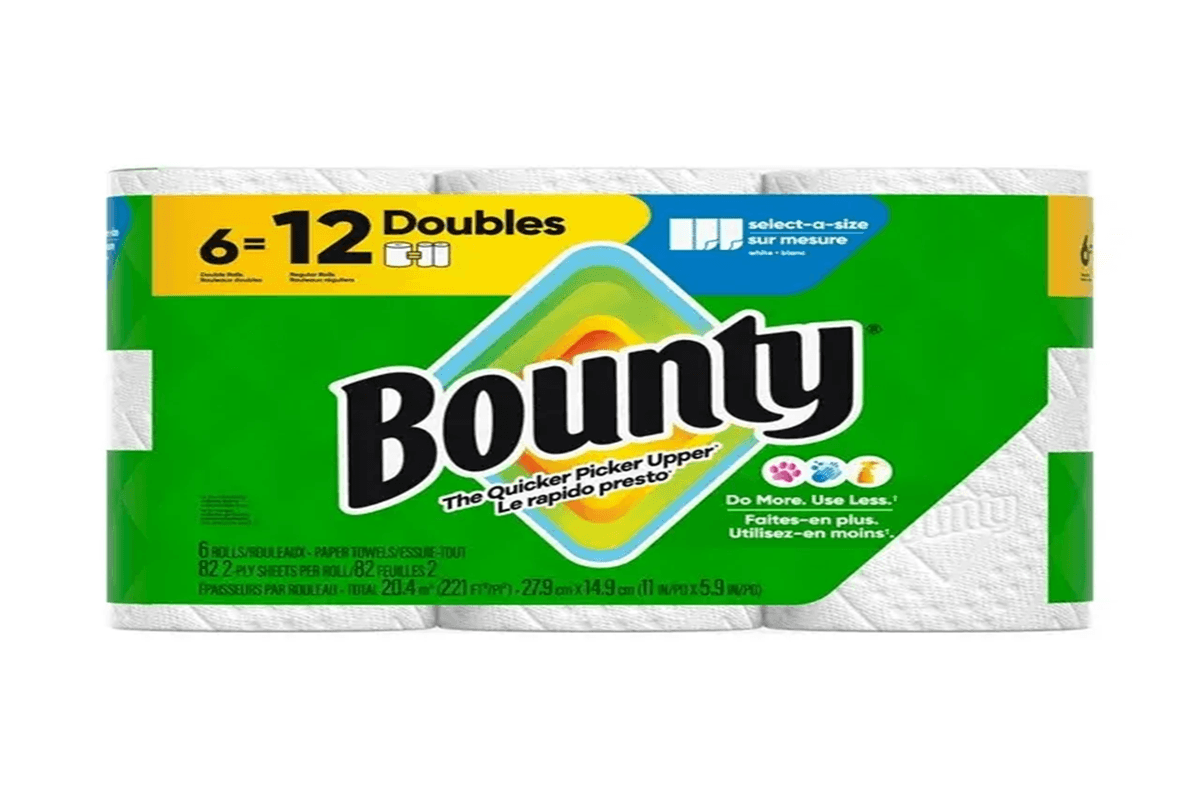 Bounty Paper Towels Select-A-Size White - Six Double Rolls Per Roll (6 Count)