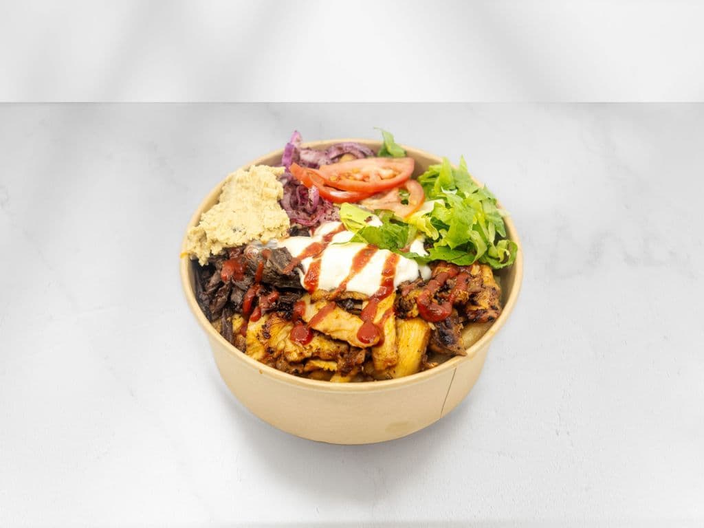 Beef and Chicken Mix Doner Bowl