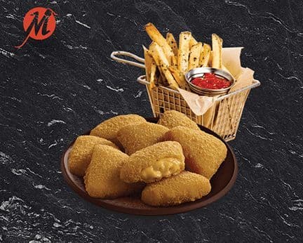 6 Mac & Cheese Bites with Fries
