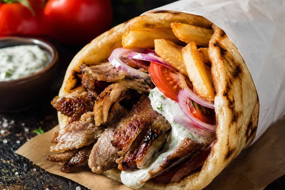 Pork Gyros on a Pita