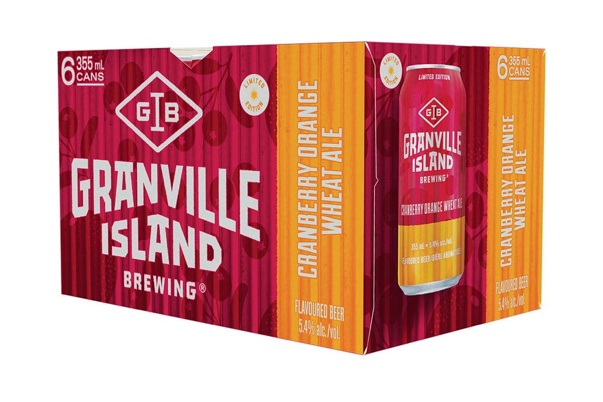 Granville Island - Cranberry Orange Wheat Ale (6 x 355 ml cans)