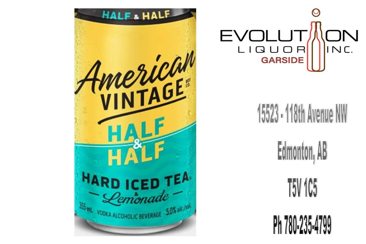 American Vintage Hard Iced Tea Half & Half Lemonade C355-12 (12 x 355ml Can)