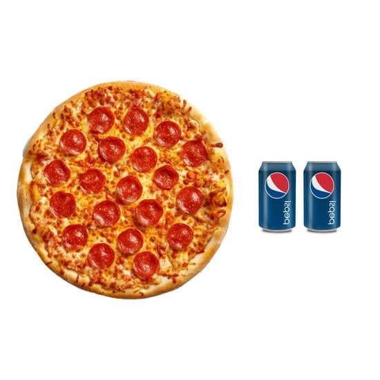 Special 14" + 2 drinks / Special 14'' + 2 breuvages