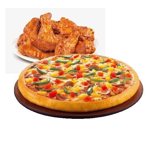 1 Medium Pizza (3 Toppings) & 10 Wings