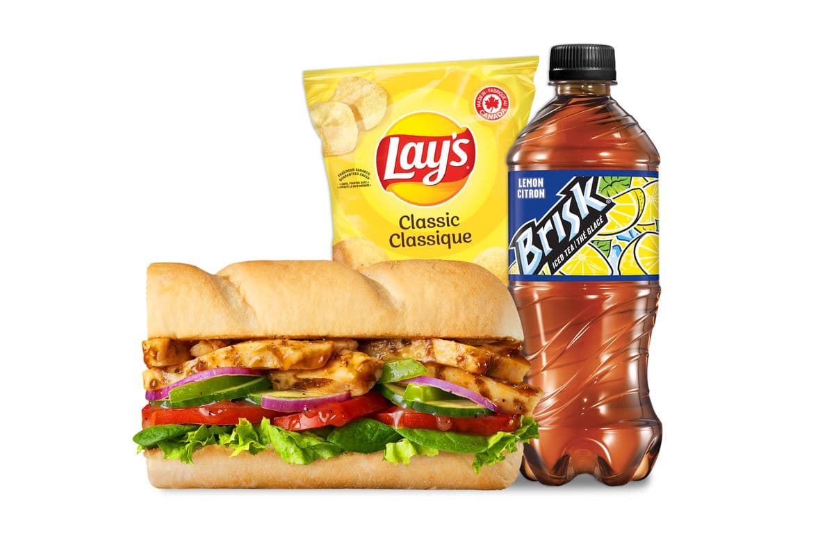 Combo poulet teriyaki aux oignons doux 6" / 6" Sweet Onion Chicken Teriyaki Sub Combo (490-780 Cals)