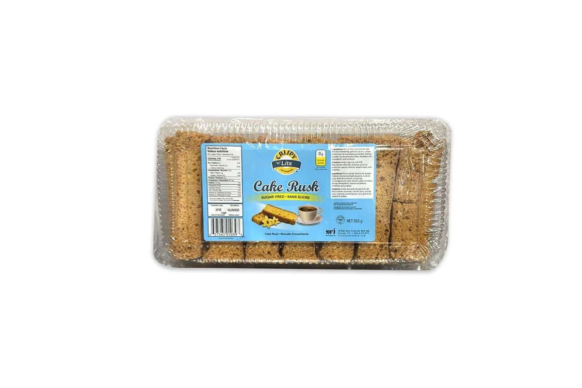 Crispy Cake Rusk Sugar Free