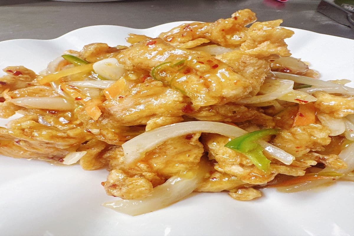 Szechuan Chili Ginger Chicken (Sweet and Spicy) 姜煸鸡肉(甜辣)