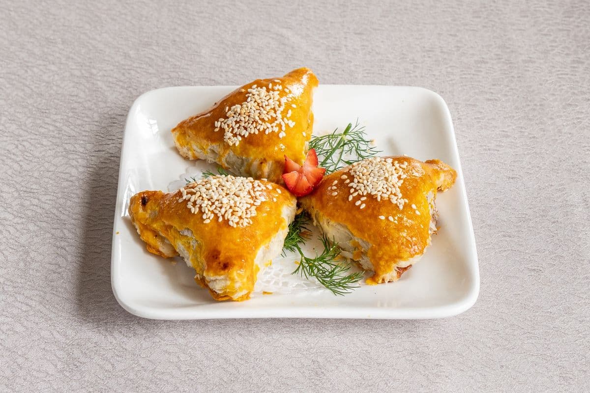 43. Baked BBQ Pork and Pine Seed Puff