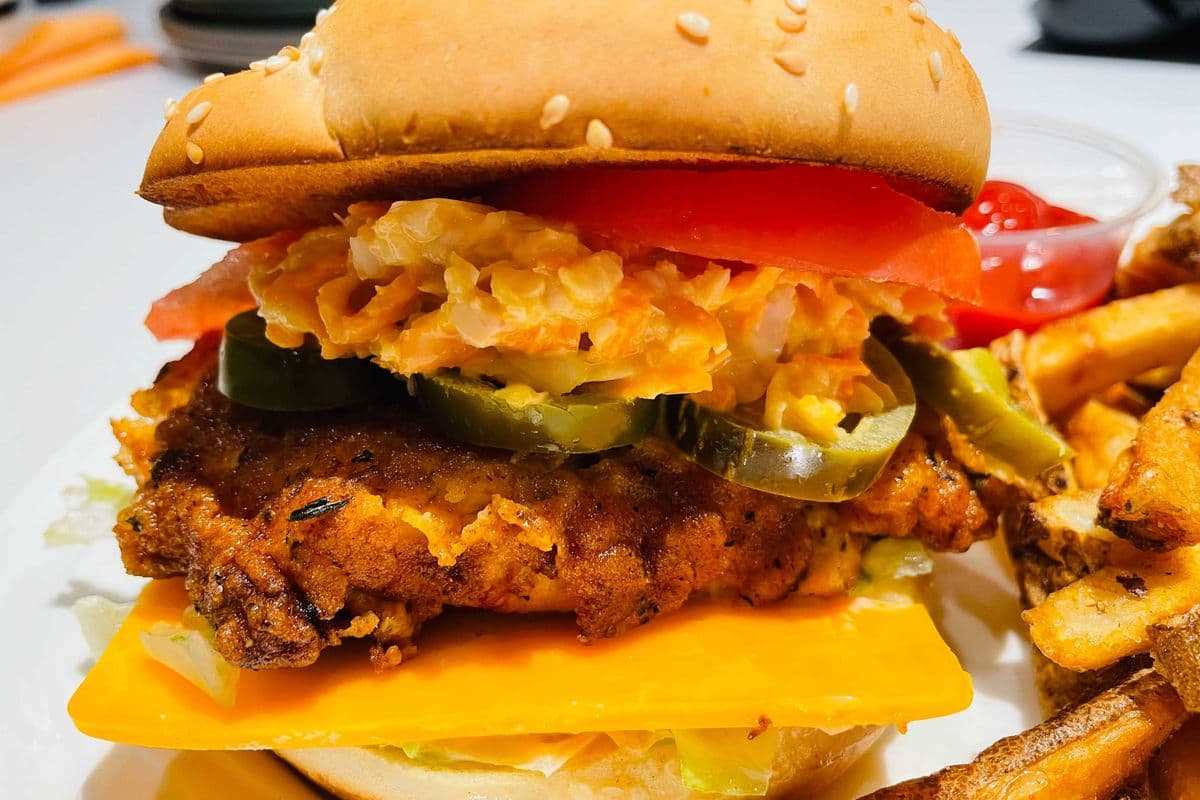 Buttermilk fried chicken burger