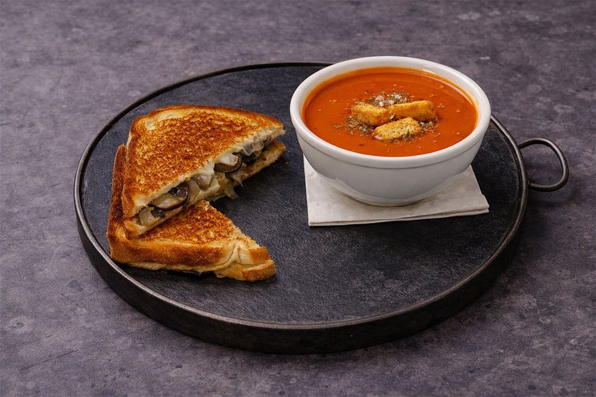 Mushroom and Onion Grilled Cheese