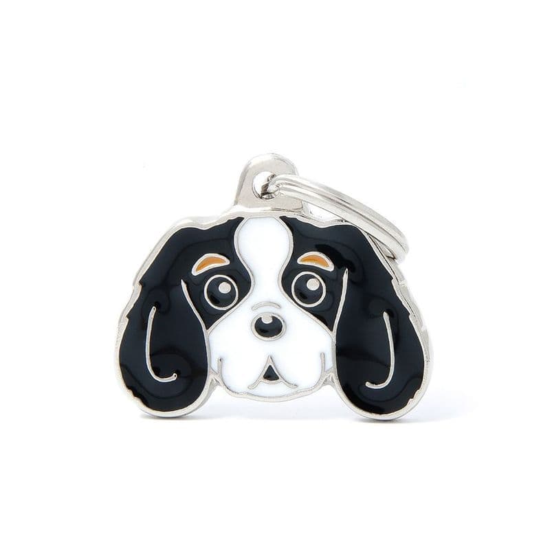 MyFamily Tricolour Cavaliar King Engraved Tag