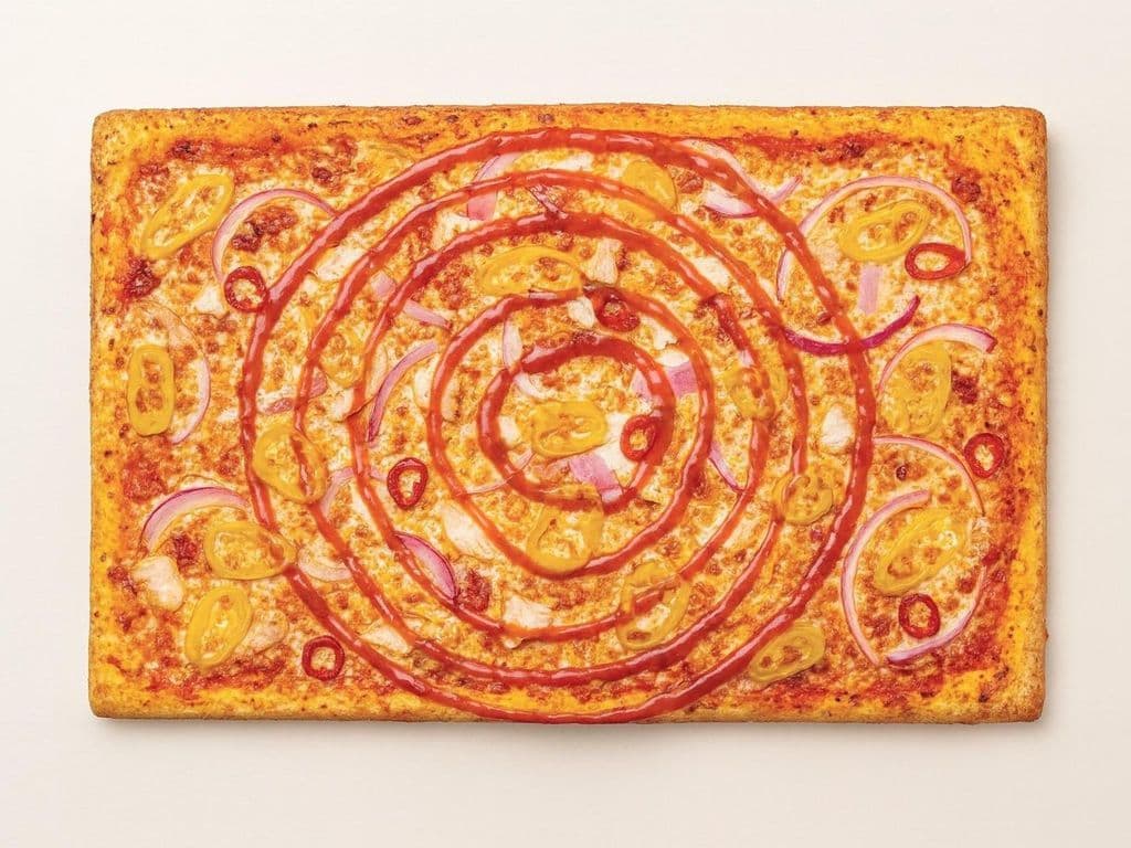 Square BBQ Chicken Pizza