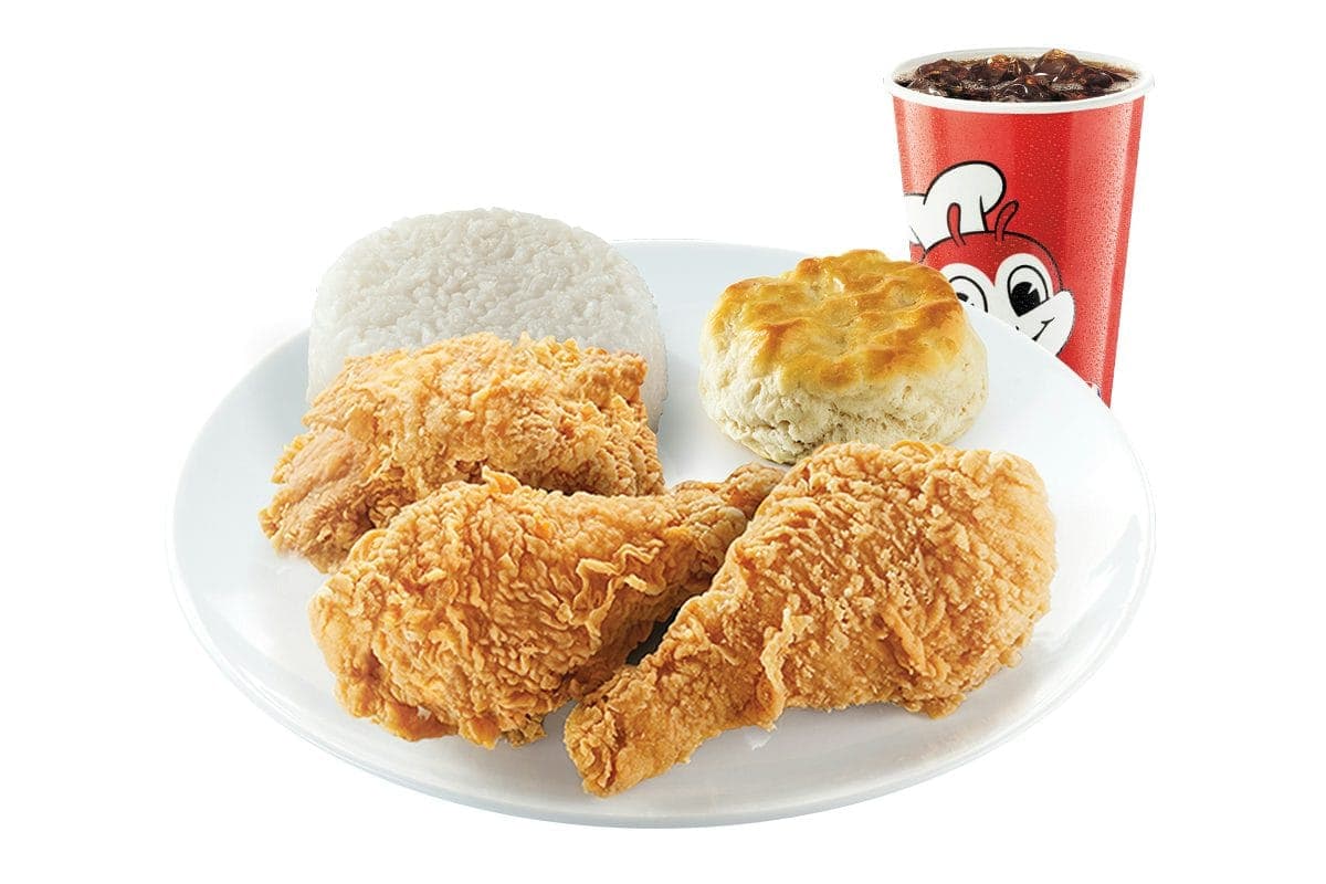 3pc Jolly Crispy Chicken w/ Biscuit + 1 Side and Drink