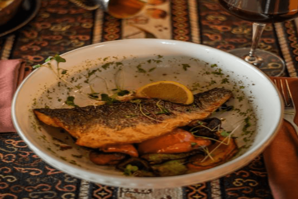 Seabass Fillet and Grilled Veggies