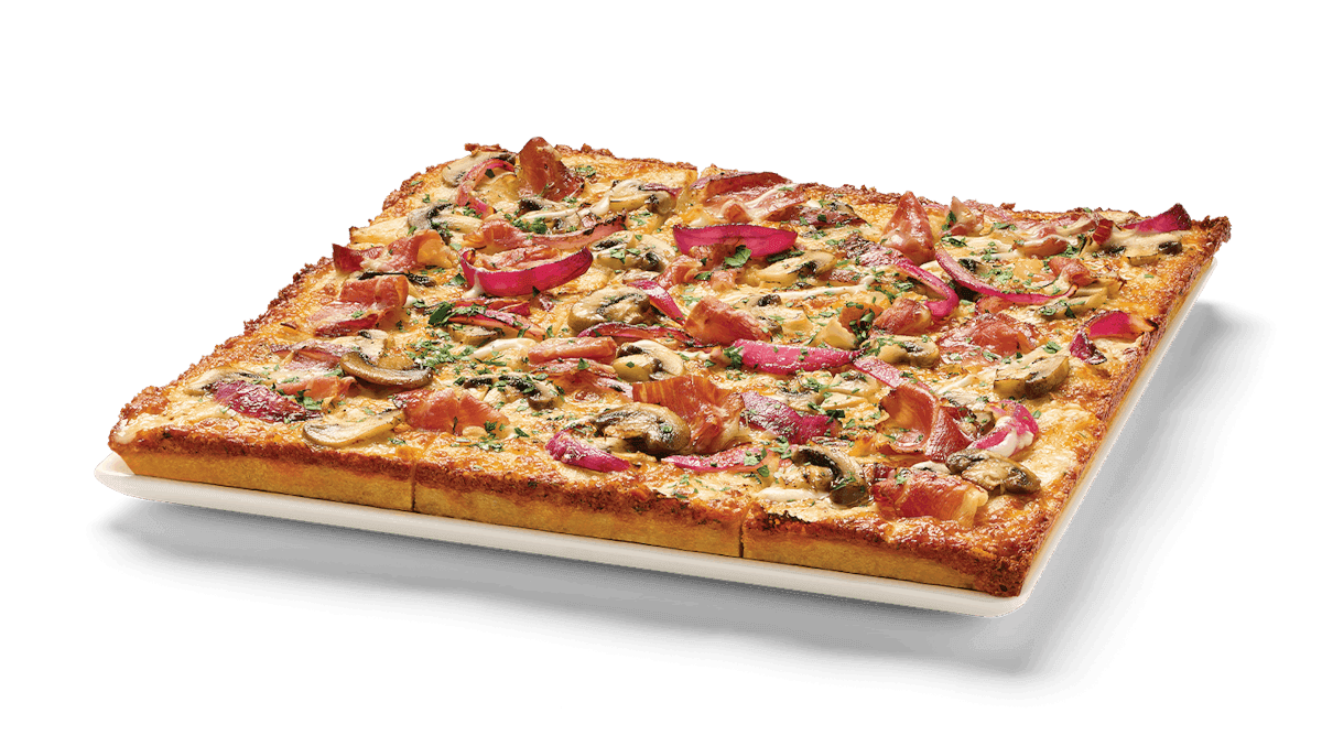 Prosciutto & Mushroom Squarefooter Pizza