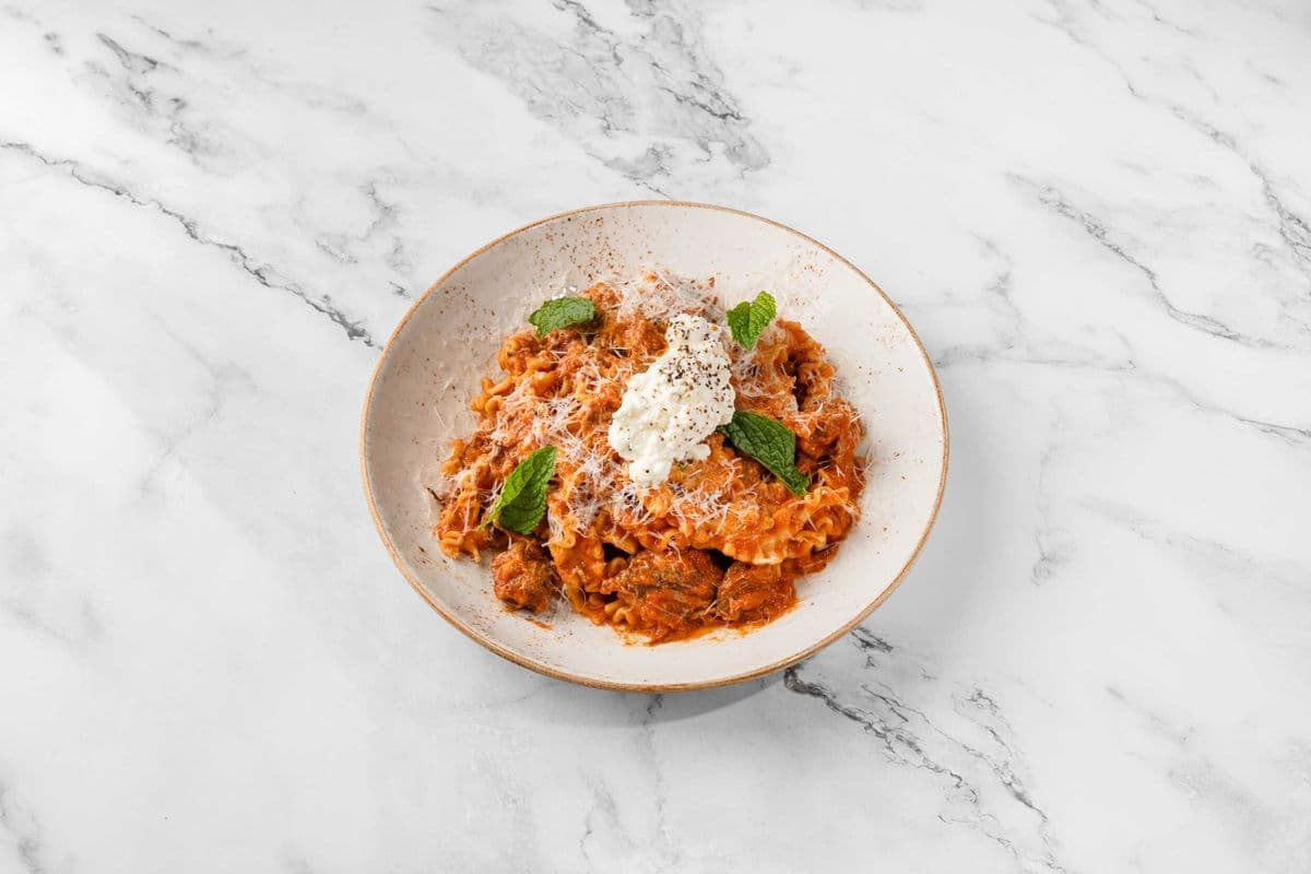 Mafaldine Al Ragu Di Agnello