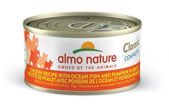 Almo Nature Classic Complete Cat Food - Chicken Recipe With Ocean Fish And Pumpkin In Gravy 70g