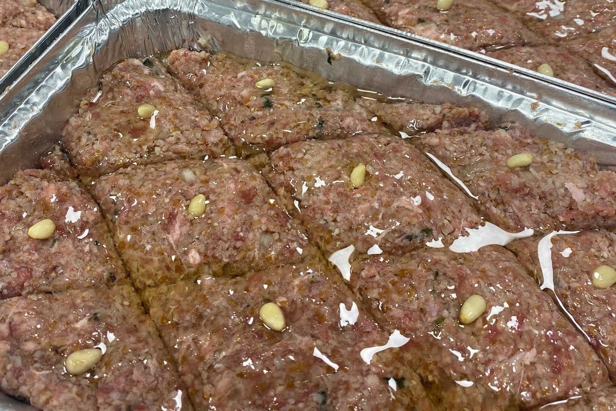Quibe Assado - Ground Beef with Bulgur and Spices (serves 3)