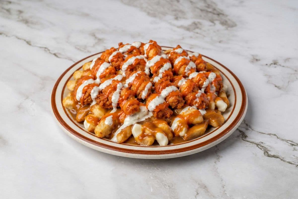 4. Buffalo Ranch Chicken Poutine