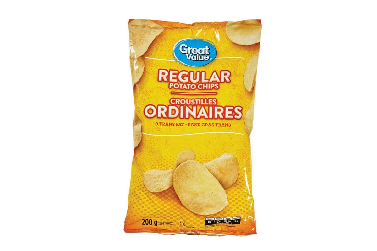Great Value Regular Potato Chips (200g)