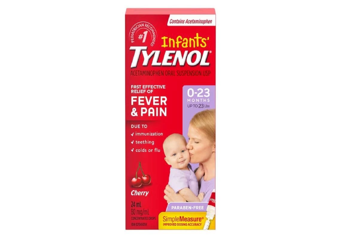 INFANTS' TYLENOL ACETAMINOPHEN SUSPENSION 80/ML CONCENTRATED DROPS CHERRY 24ML PACK (24ML PACK)