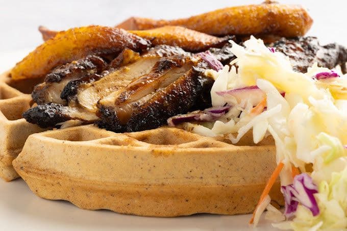Jerk Chicken Waffles