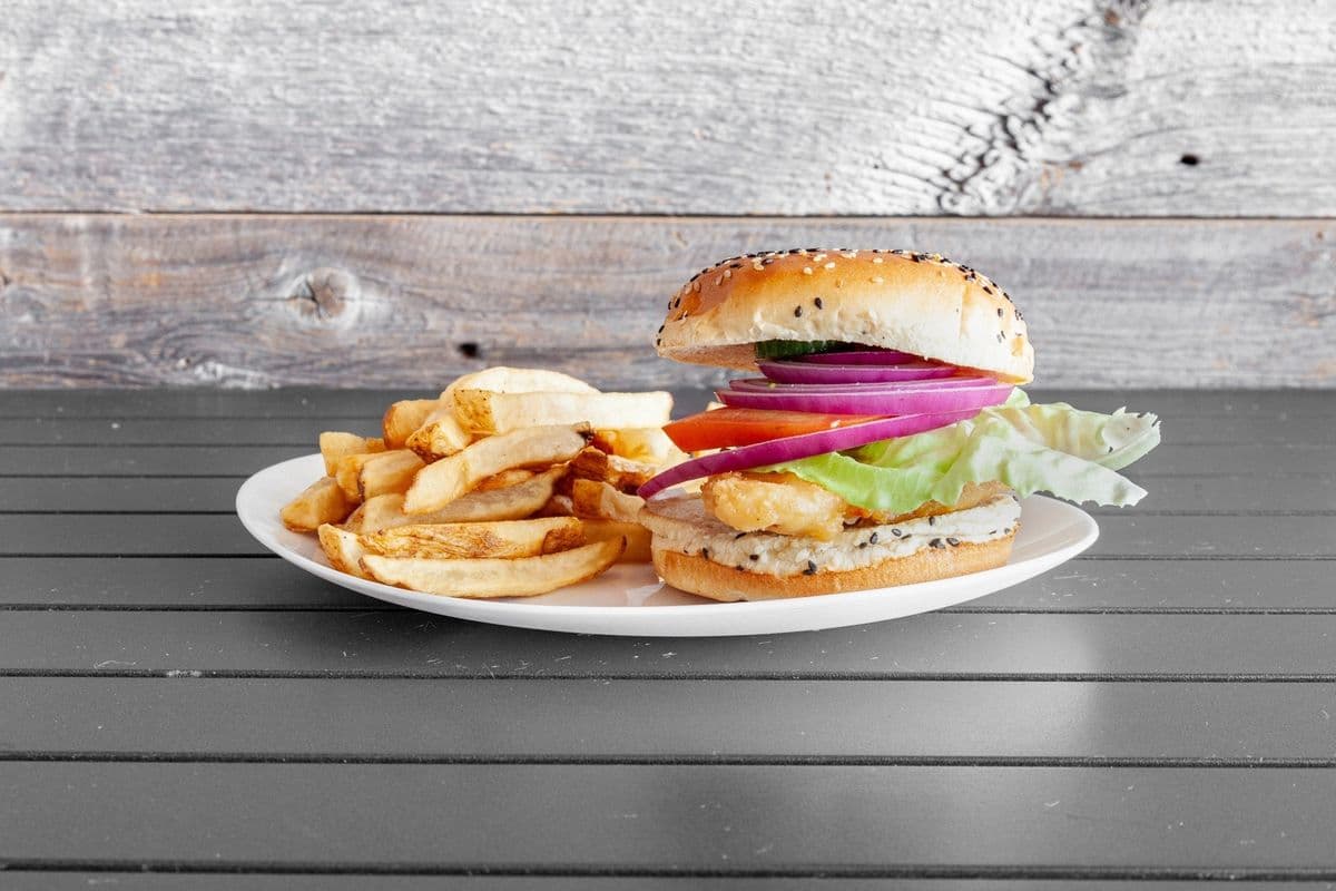 Haddock Fish Burger and Fries (4oz)