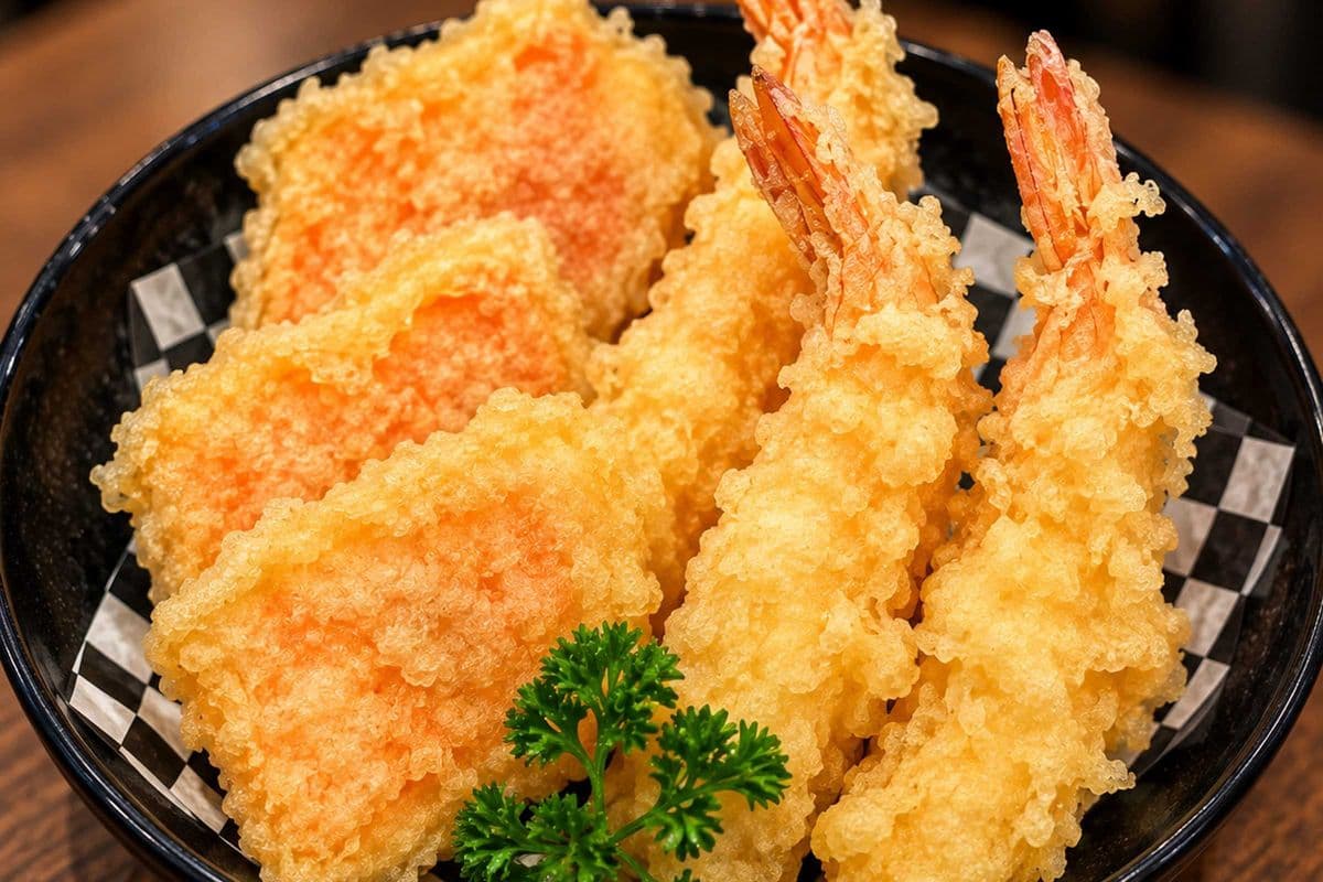 Prawn & Yam Tempura (Or Seanal Sweet Potato)