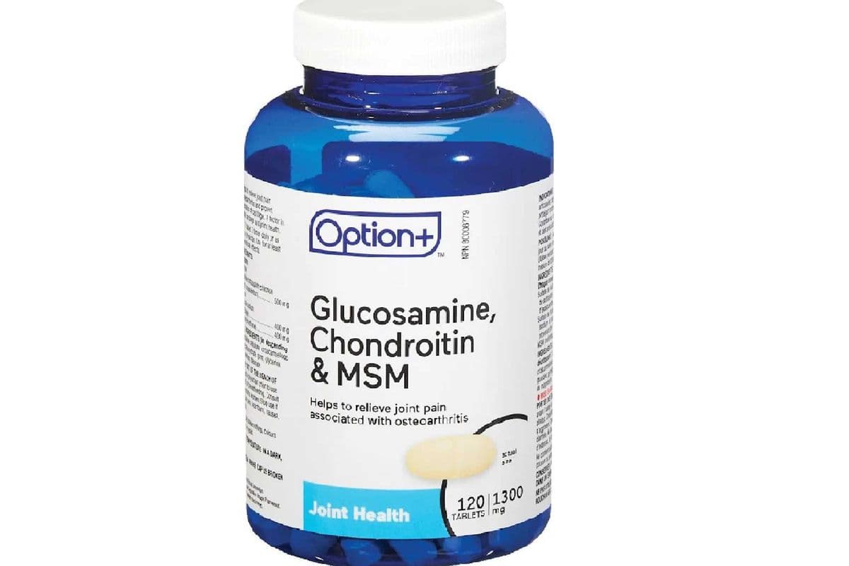 OPTION+ GLUCOSAMINE, CHONDROITIN AND MSM 1300MG TABLETS 120 PACK (120 TABLETS)