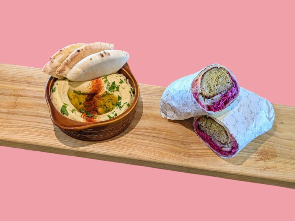 Falafel Wrap + Hummus + Bread