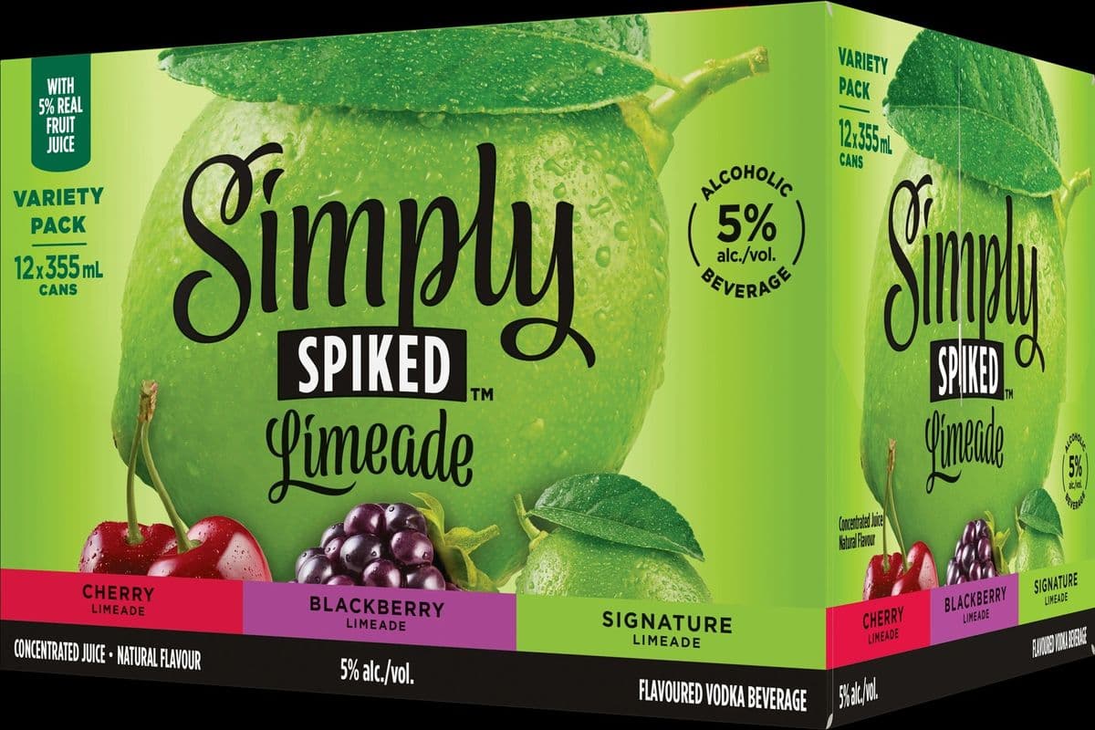 Simply Spiked Limeade variety pack 12 Cans (12 x 355ml)
