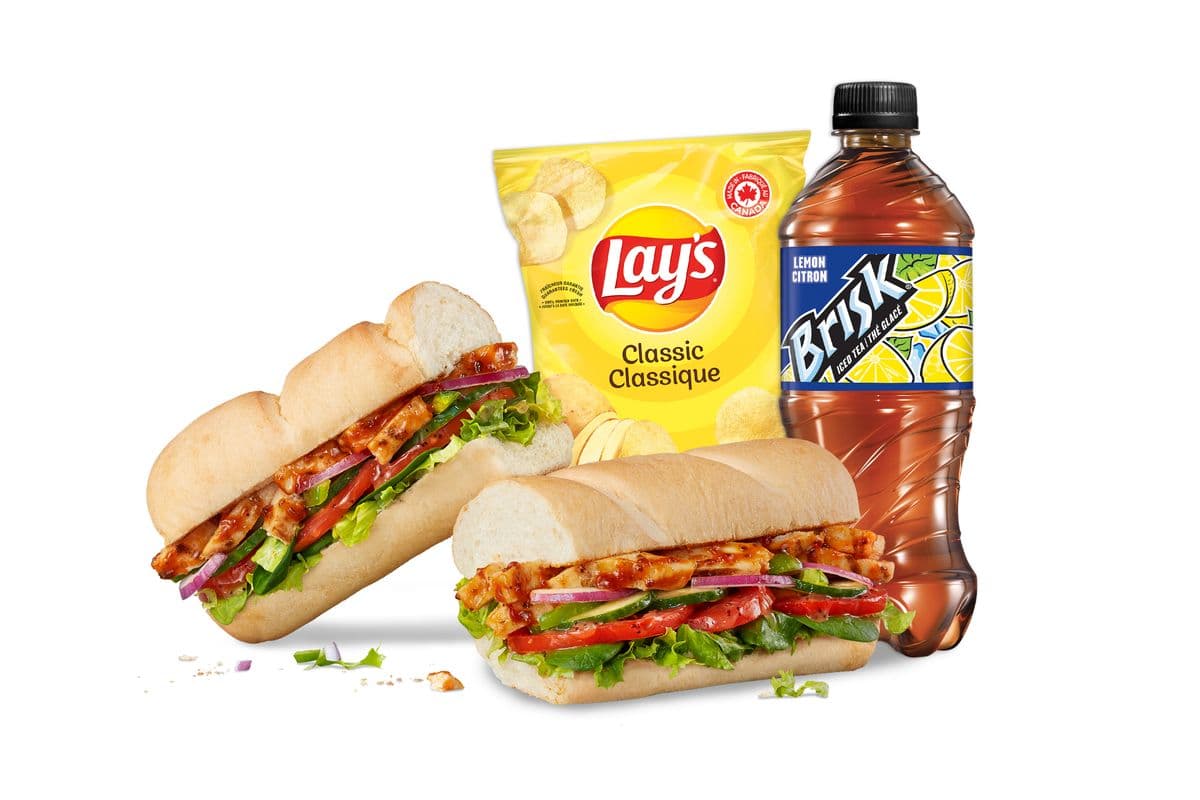 Combo poulet teriyaki aux oignons doux 12" / Footlong Sweet Onion Chicken Teriyaki Sub Combo (830-1120 Cals)