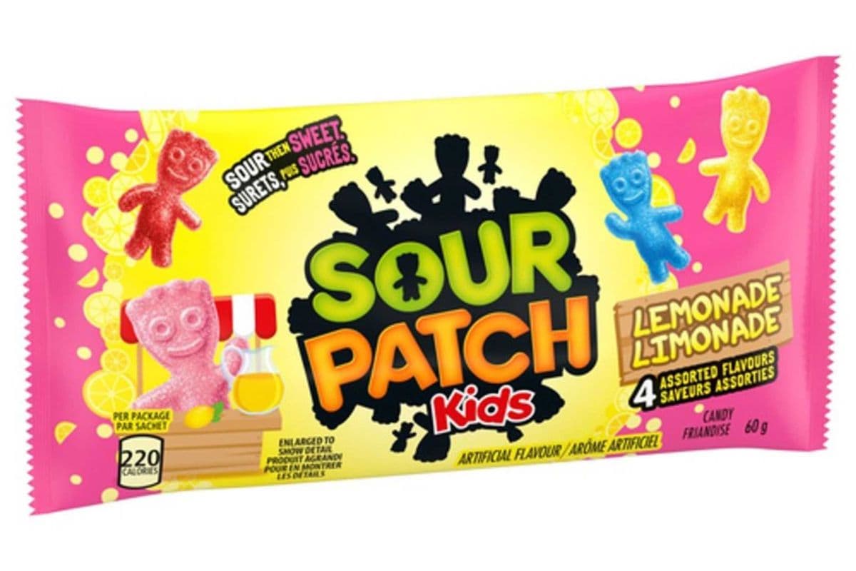 Bonbons Sour Patch Kids, saveur limonade, acidulés puis sucrés, 60 g