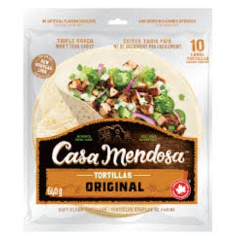 Casa Mendosa Tortilla White 10"