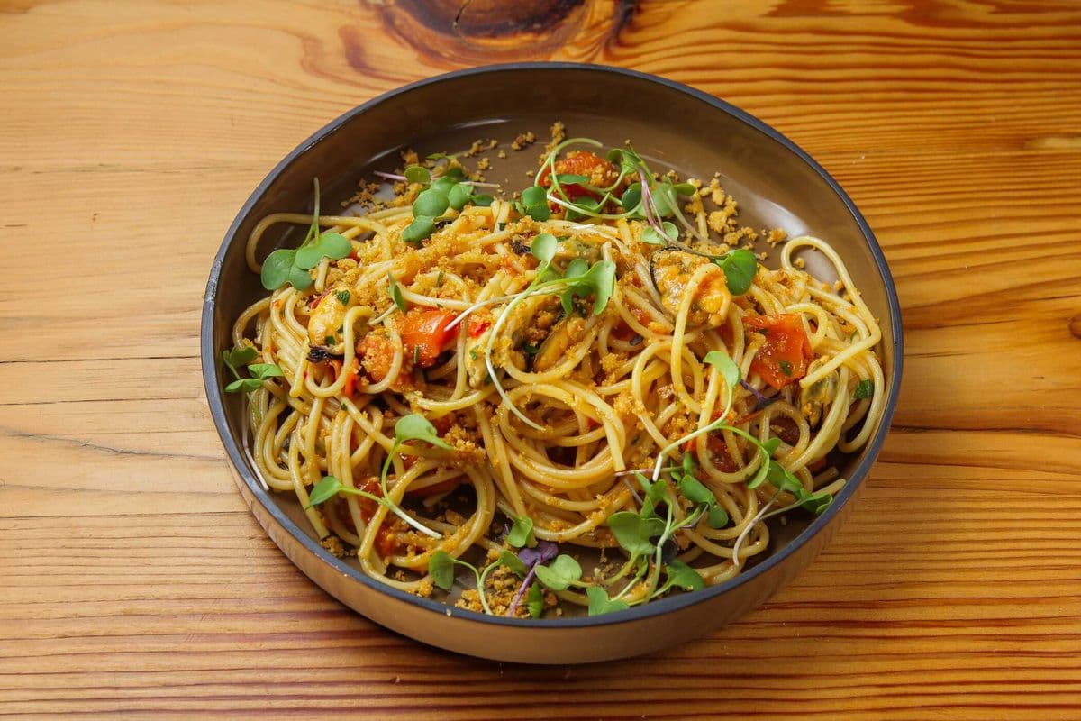 Spaghetti con Gamberi