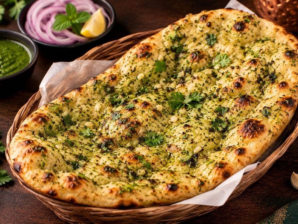 Hariyalli Garlic Naan.