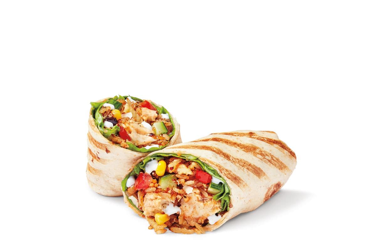 Wrap-délice poulet coriandre et lime avec fromage - cuit lentement