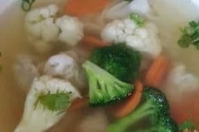 40. Pork Wontons and Egg Noodle Soup with Vegetables