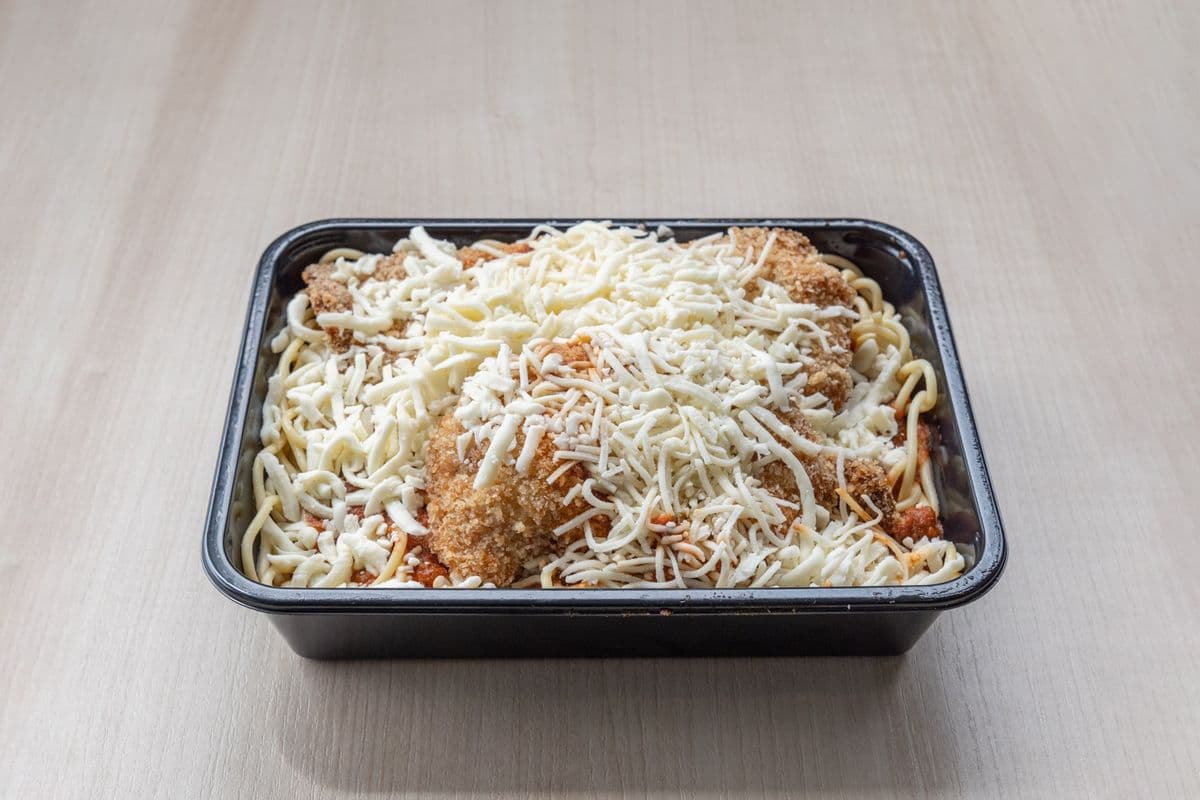 Chicken Parmesan on Pasta