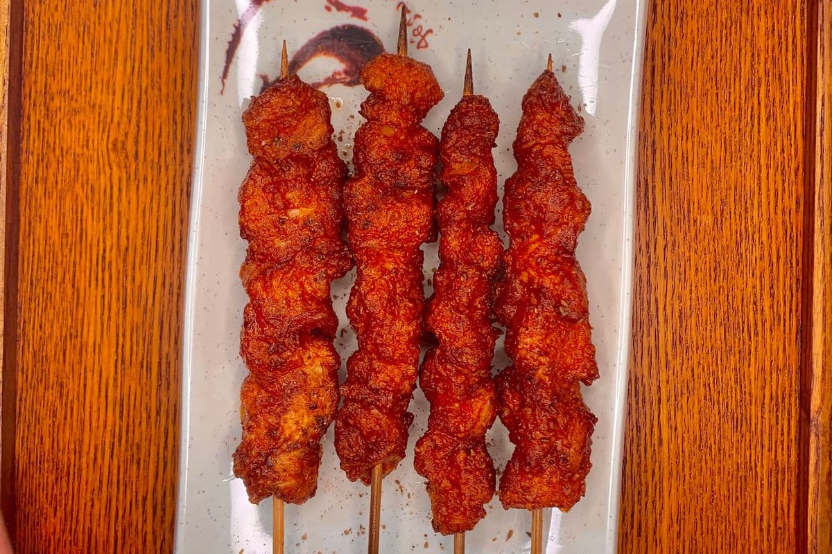 123. Chicken Skewers (2 pcs) (Orleans Flavour)