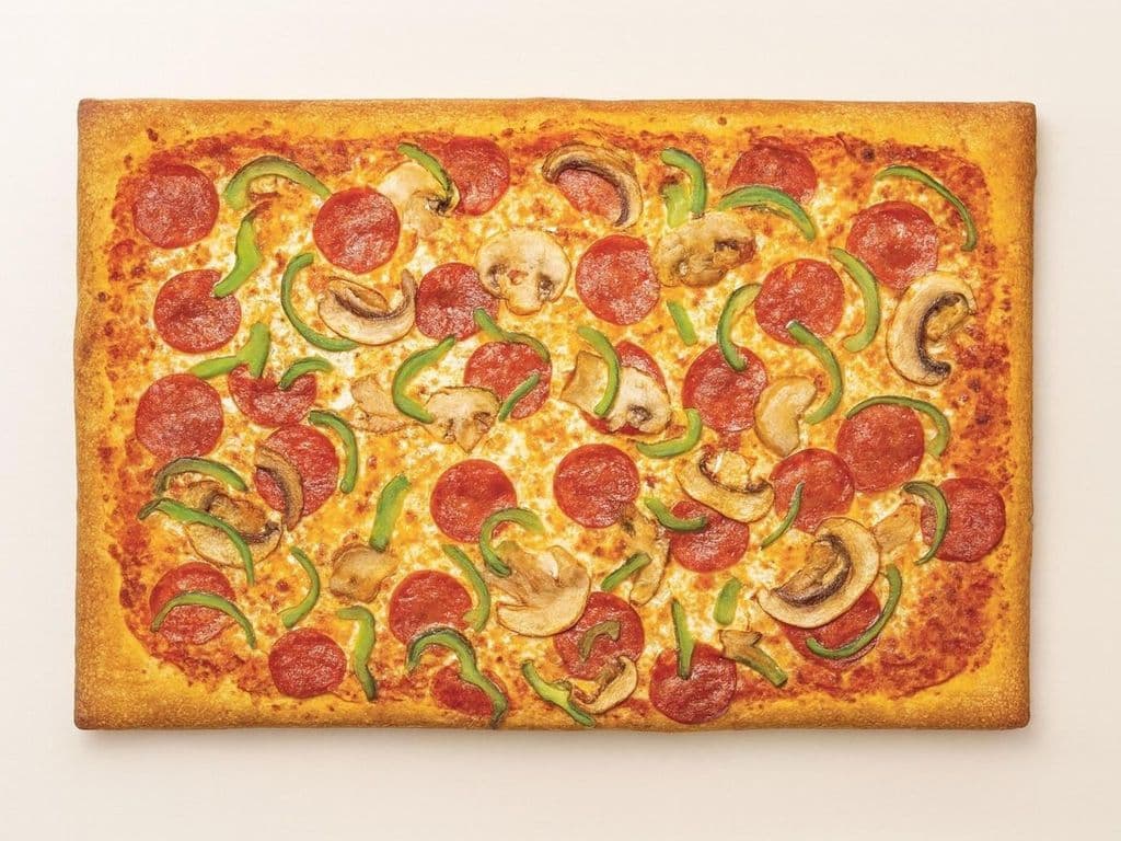 Square Deluxe Pizza
